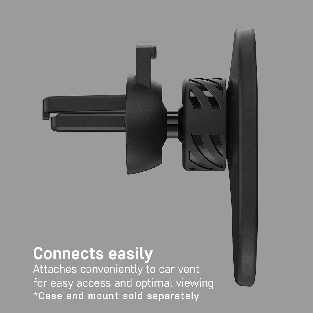 OtterBox Car Vent Mount Charger Magsafe Compatible For iPhone 14 / 13 / 12 Pro Max MagSafe - Black