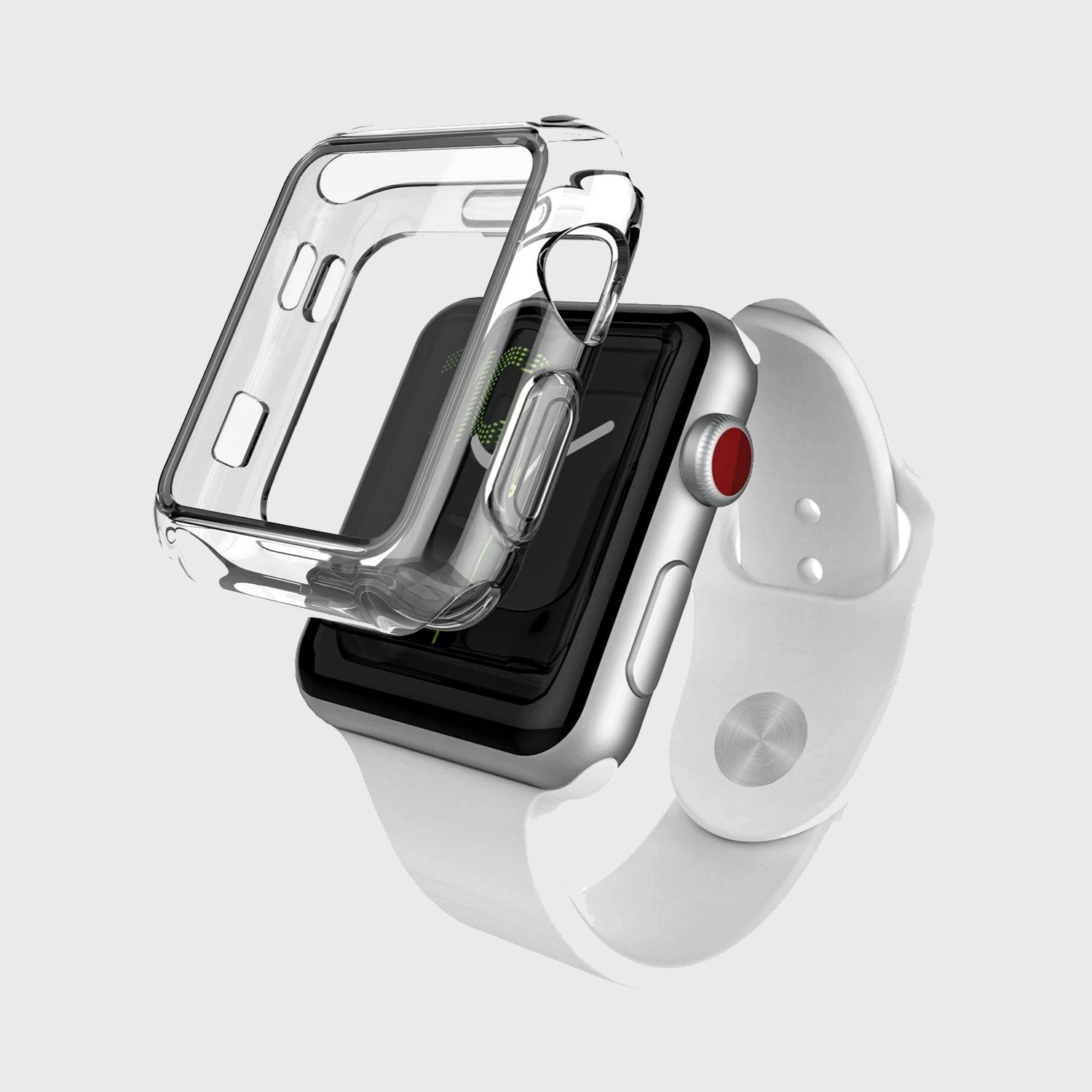 X-Doria Raptic Apple Watch 6 / 5 / 4 / SE 44mm Pertahanan 360x Sarung Bampar Jelas