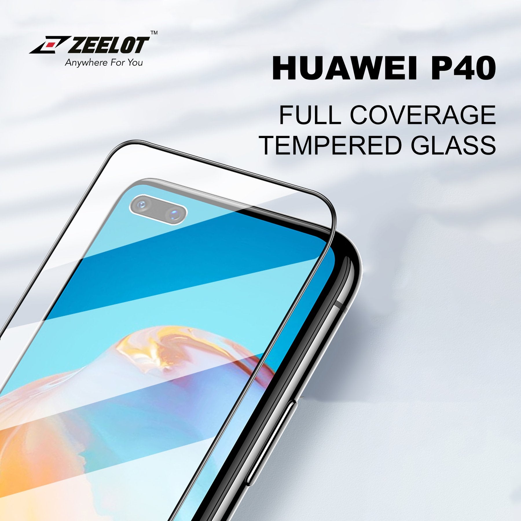 ZEELOT Huawei P40 PureGlass 2.5D Clear Tempered Glass Screen Protector