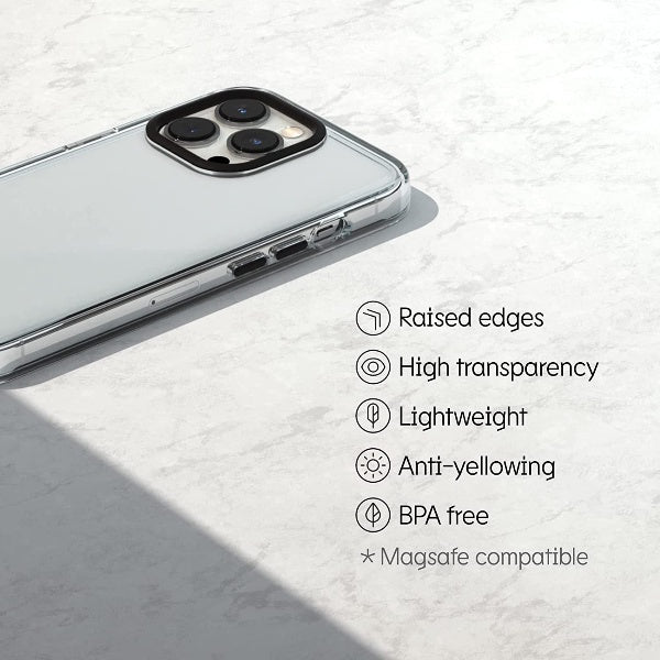 Sarung Jelas RHINOSHIELD Serasi dengan Magsafe untuk iPhone 14 / 13 / 12 Pro Max Rintangan Kekuningan Lanjutan