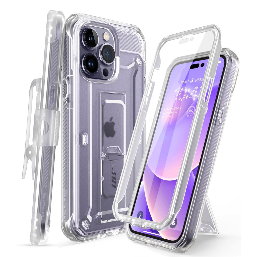 SUPCASE Unicorn Beetle Pro Case untuk iPhone 14/Pro/Plus/Pro Max Pelindung Skrin Terbina Dalam & Kickstand & Belt-Clip Lasak