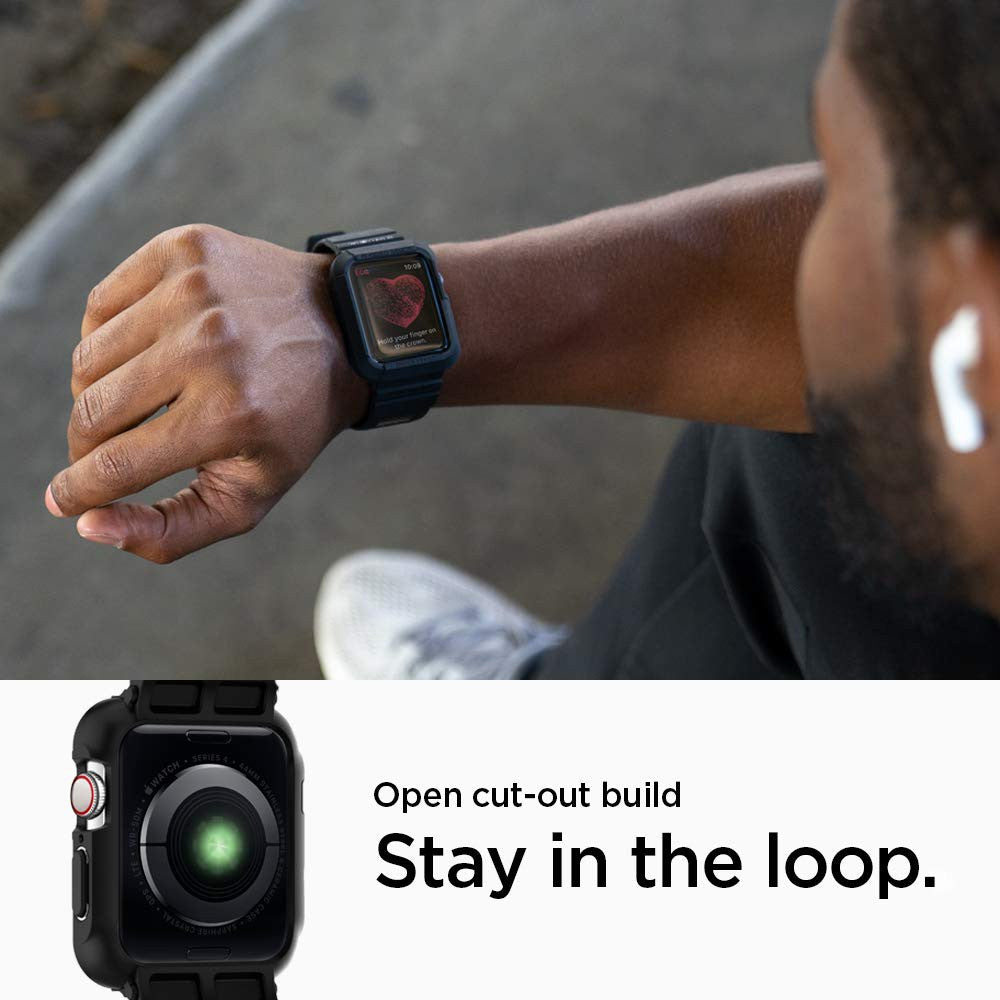 Spigen Rugged Armor Apple Watch Siri 5 / 4 Sarung 40mm & 44mm