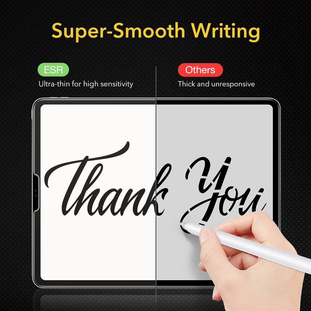 ESR Screen Protector Paper-Like Screen Guard for iPad Air 5 4 /iPad 9th 8th/ iPad Mini 6 / iPad Pro 11 / 12.9