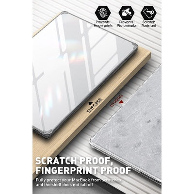SUPCASE Unicorn Beetle Clear Slim Case (Hitam)Pelindung Tahan Calar MacBook Pro 14 /16 M1 Pro / M1 Max