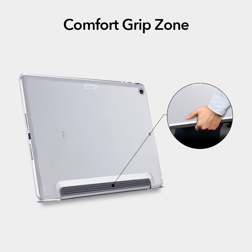 ESR Case for iPad 9/8/7 10.2" Back Case Translucent Slim Hard Shell Supports Smart Keyboard & Smart Cover