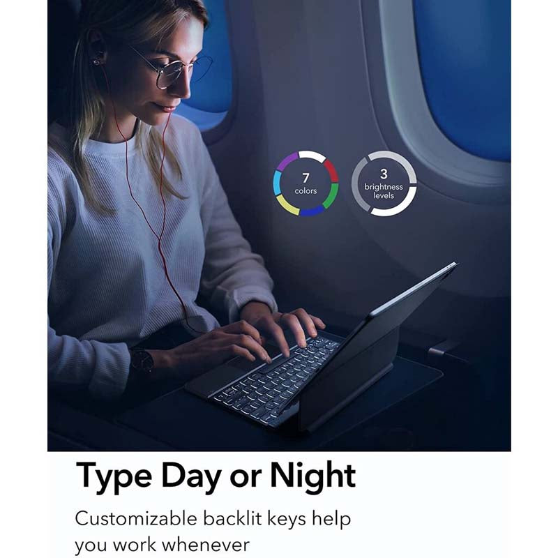 ESR Rebound Magnetic Keyboard Case, iPad Case with Keyboard Compatible with iPad Pro 11 / 12.9, iPad Air 5 / 4 Case Cover