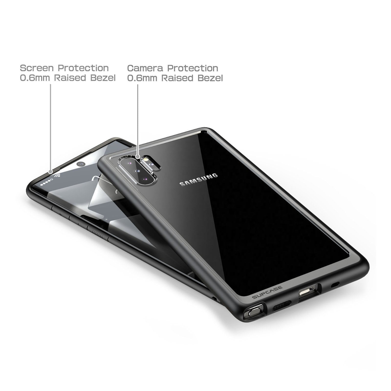SUPCASE Galaxy Note 10 / Note 10 Plus Unicorn Beetle Style Clear Case - Black