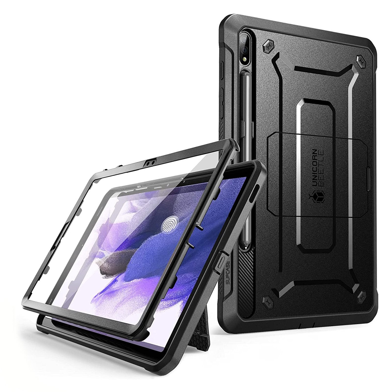SUPCASE Galaxy Tab S7 FE 12.4 inci (2021) Unicorn Beetle Pro Sarung Lasak - Hitam