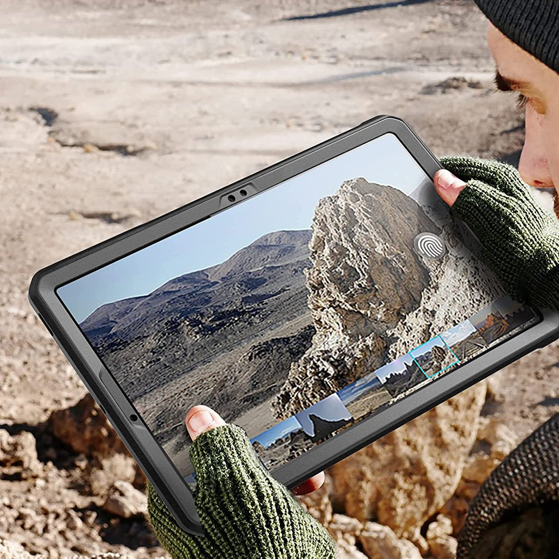 SUPCASE Galaxy Tab S7 FE 12.4 inci (2021) Unicorn Beetle Pro Sarung Lasak - Hitam