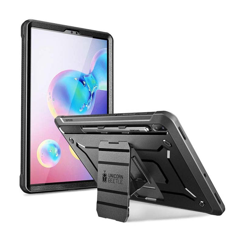 SUPCASE UB Pro Galaxy Tab S6 10.5" / S6 Lite 10.4"(2019) Pelindung Skrin Terbina Dalam Sarung Pelindung Kickstand Lasak Badan Penuh (Hitam)