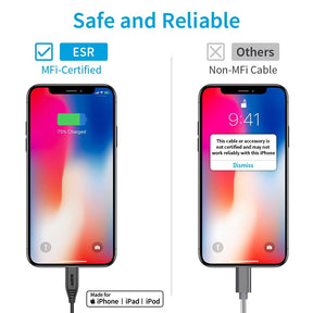 ESR USB C to Lightning Cable (1M) MFI Certified Compatible for Apple iPhone (PD 18W), iPad (PD 30W)and USB-C Devices