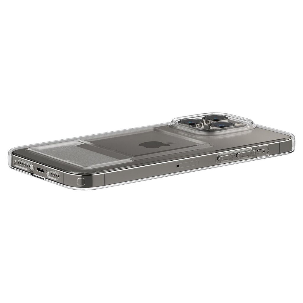Sarung Pemegang Kad Slot Kristal Spigen Serasi untuk iPhone 14 / Plus / Pro / Pro Max Cover Case Crystal Clear