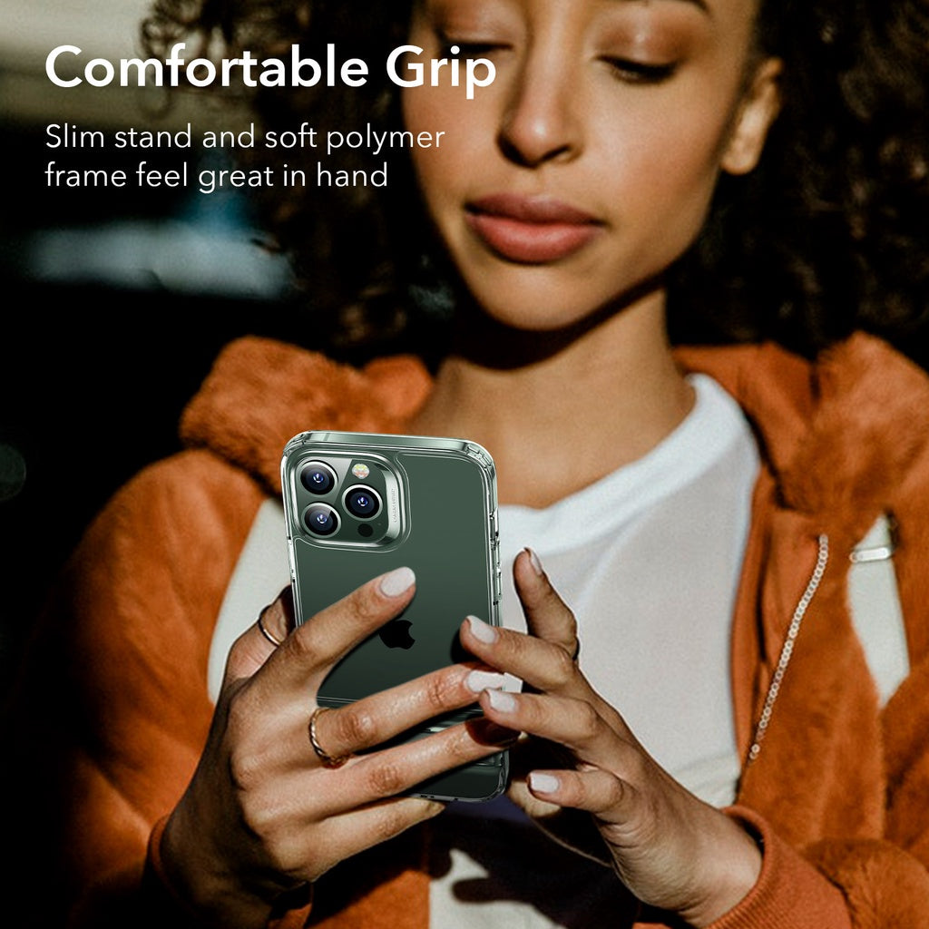 ESR Metal Kickstand iPhone 13 / 13 Pro Max Two-Way Stand Reinforced Drop Protection Flexible TPU Soft Back Case