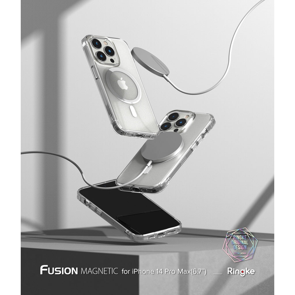 Sarung Magnetik Ringke Fusion Serasi untuk Sarung iPhone 14 / Plus / Pro / Pro Max | Fusion Magnetic Matte Magsafe