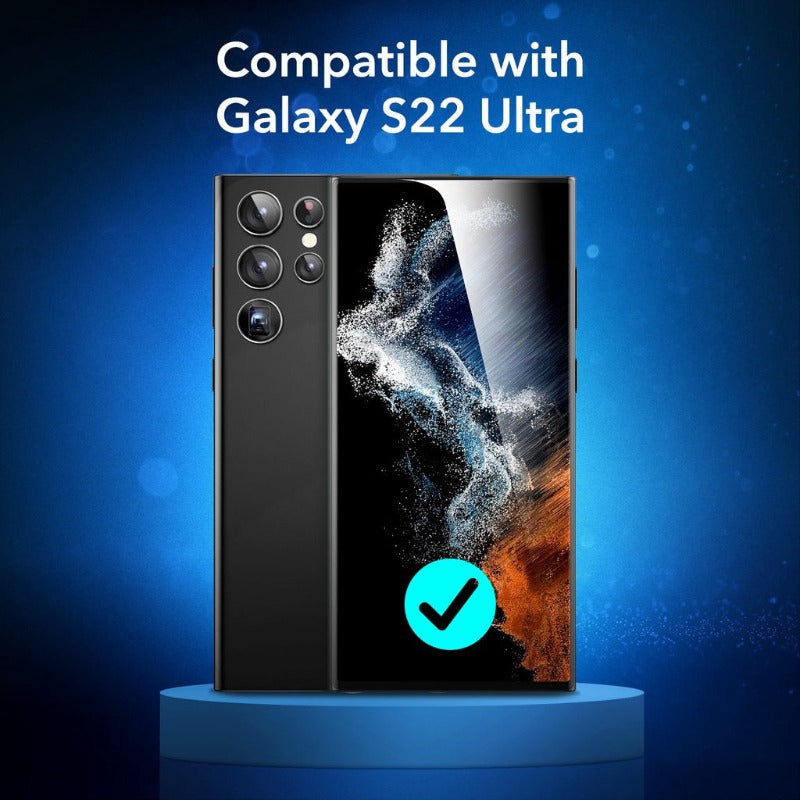 ESR Galaxy S22 Ultra Tempered-Glass Ring Bulatan Pelindung Lensa Kamera Penutup Pelindung (5 Keping)
