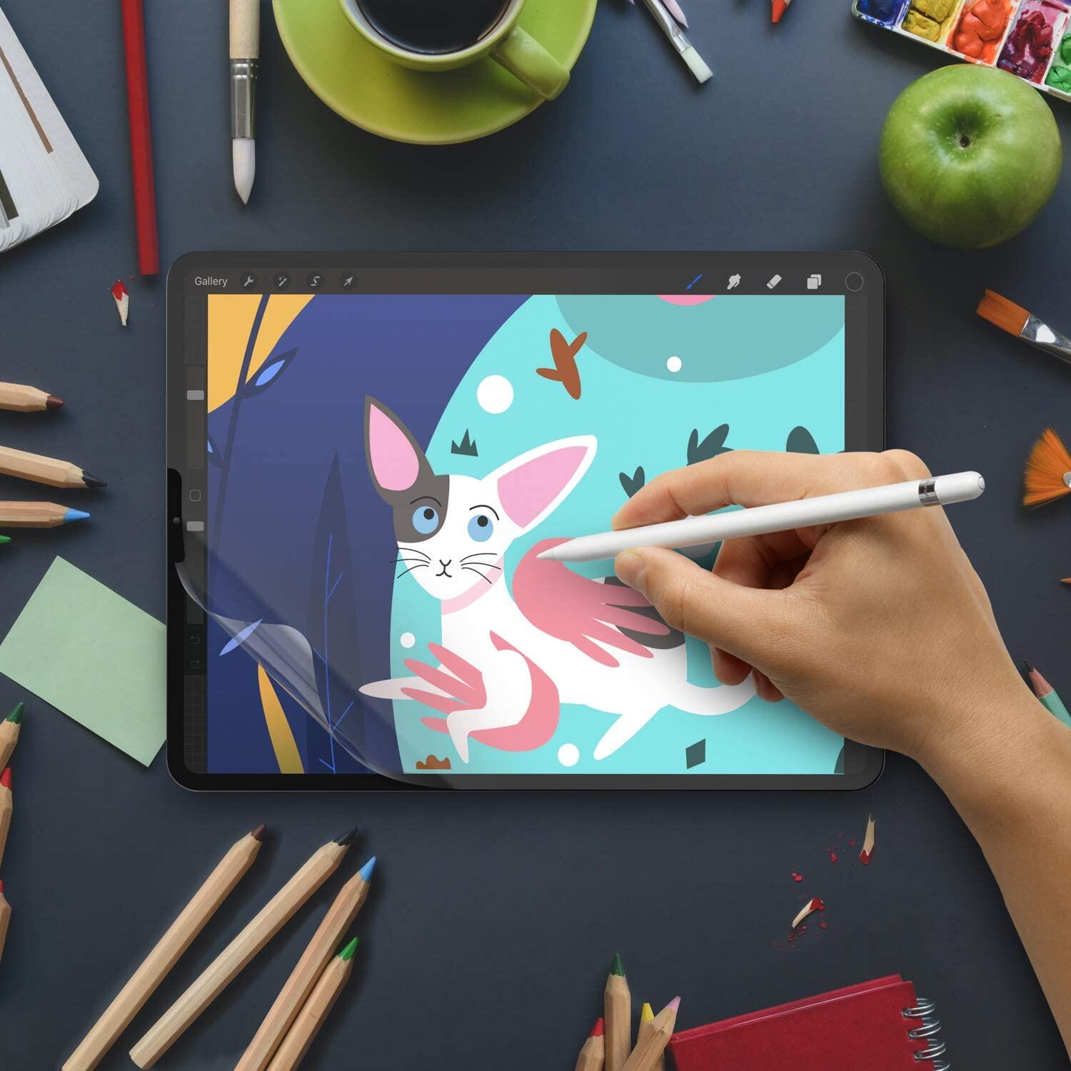 Original SwitchEasy Paper-like iPad Mini 6 , iPad Air 5 / 4 , iPad Pro 11 & 12.9 (2017-2021) Pelindung Skrin Tekstur Kertas PET Matte PET , Khas untuk Menulis, Melukis dan Melukis dengan Apple Penci