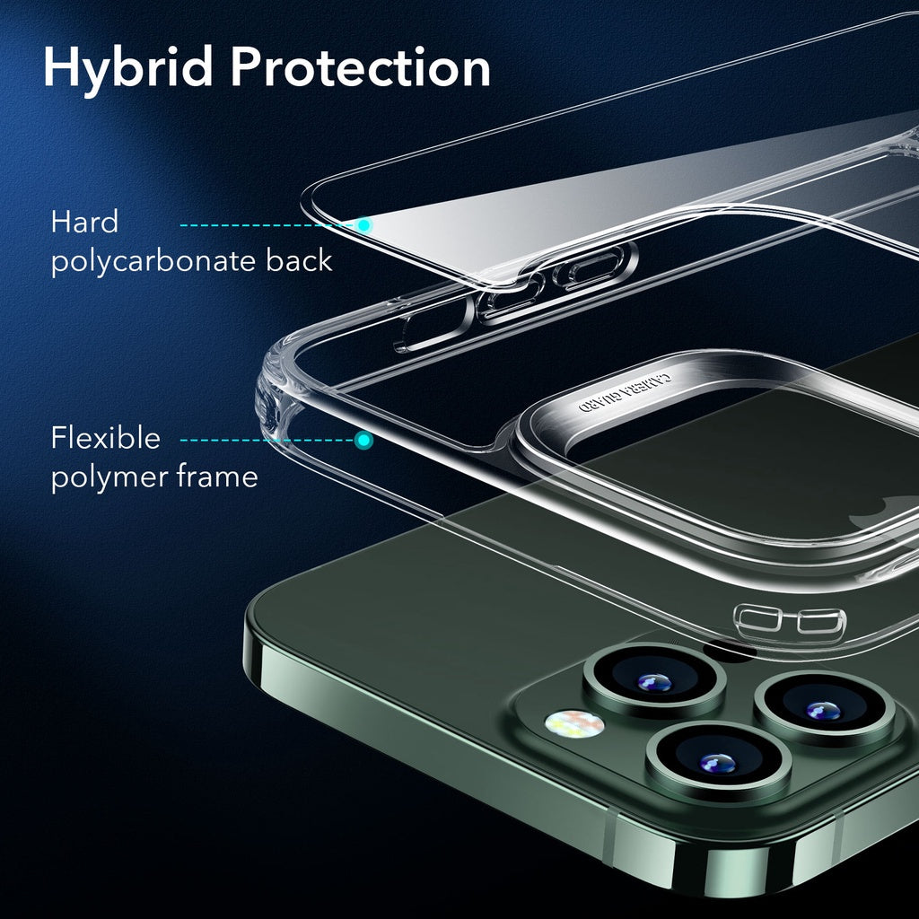 ESR Metal Kickstand iPhone 13 / 13 Pro Max Two-Way Stand Reinforced Drop Protection Flexible TPU Soft Back Case