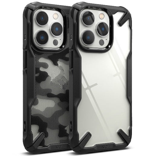 Ringke Fusion-X Design Case Compatible for iPhone 14 / Plus / Pro / Pro Max Case Black / Camo Black