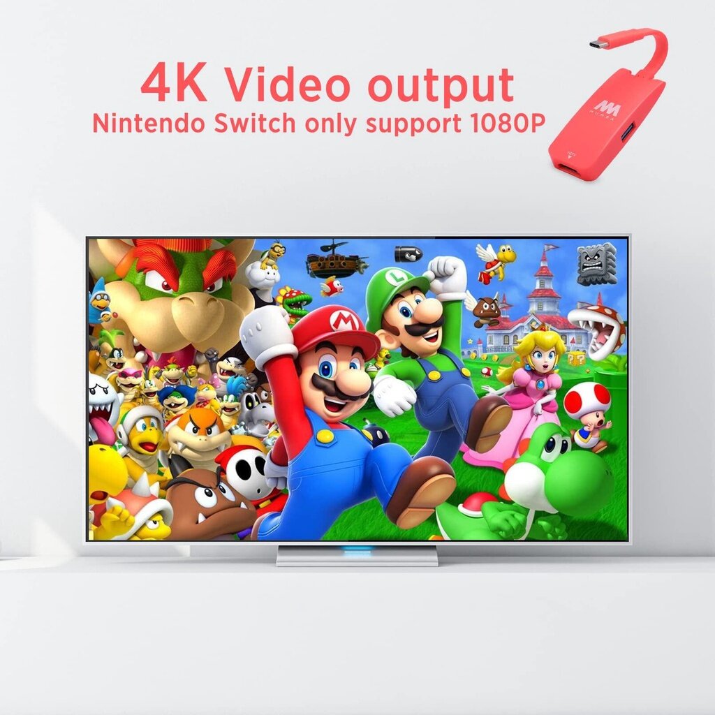 Mumba TV Dock Hub Nintendo Switch OLED & Switch 4K/1080P HDMI Portable Travel TV Docking Charging Station USB 3.0 Port