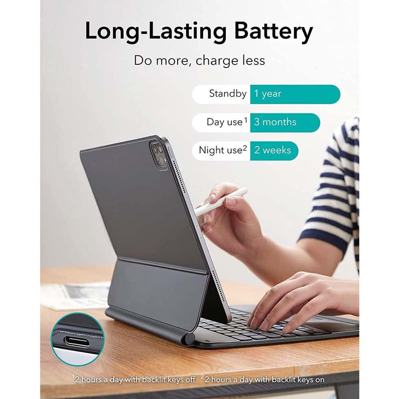 ESR Rebound Magnetic Keyboard Case, iPad Case with Keyboard Compatible with iPad Pro 11 / 12.9, iPad Air 5 / 4 Case Cover