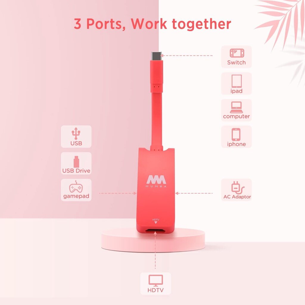 Mumba TV Dock Hub Nintendo Switch OLED & Switch 4K/1080P HDMI Portable Travel TV Docking Charging Station USB 3.0 Port
