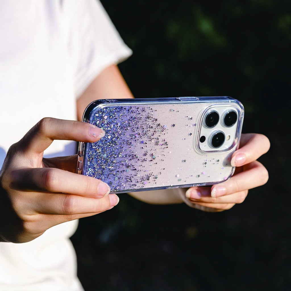 SwitchEasy Starfield 3D Glitter Resin Case Serasi untuk iPhone 14 / Plus / Pro Max Cover