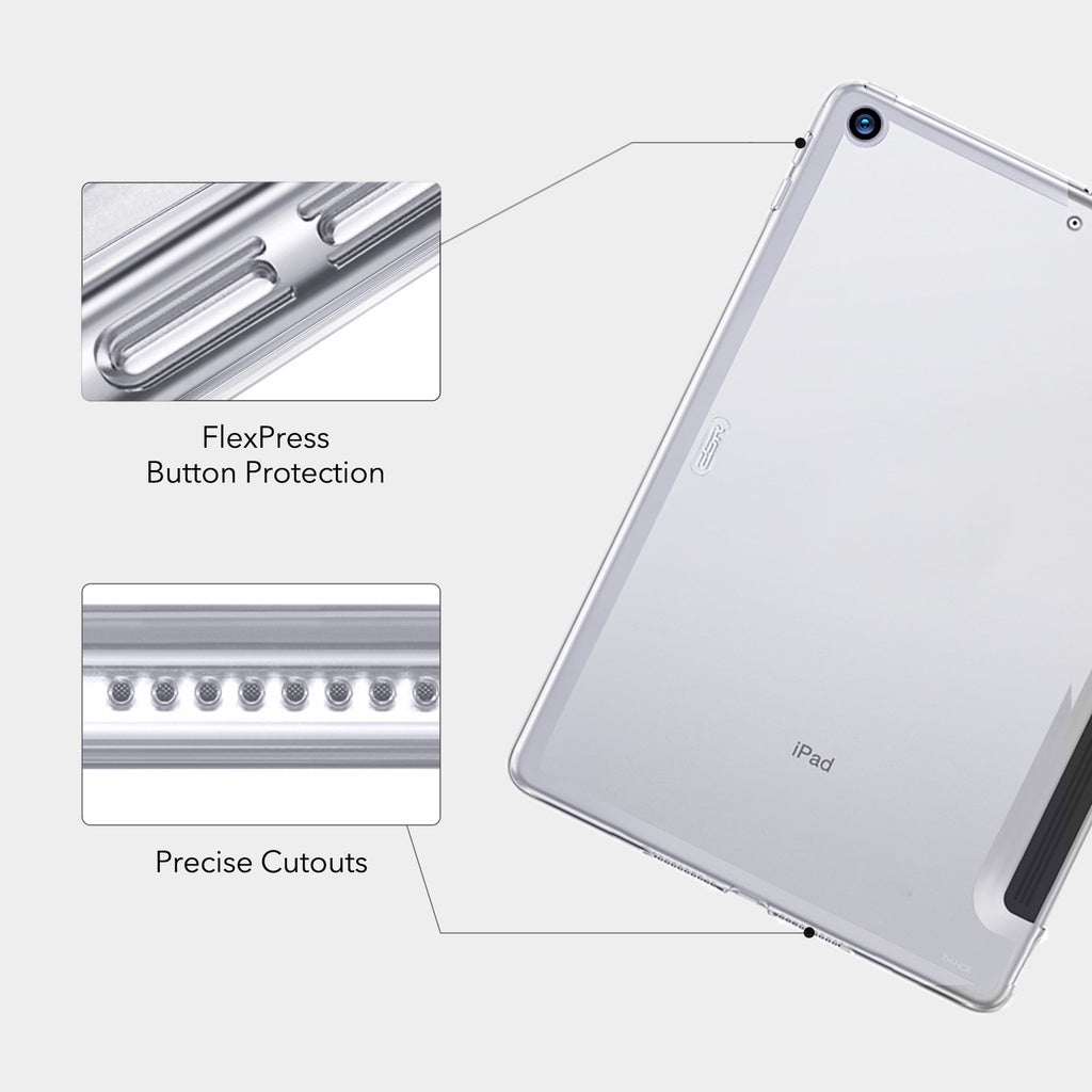 ESR Case for iPad 9/8/7 10.2" Back Case Translucent Slim Hard Shell Supports Smart Keyboard & Smart Cover