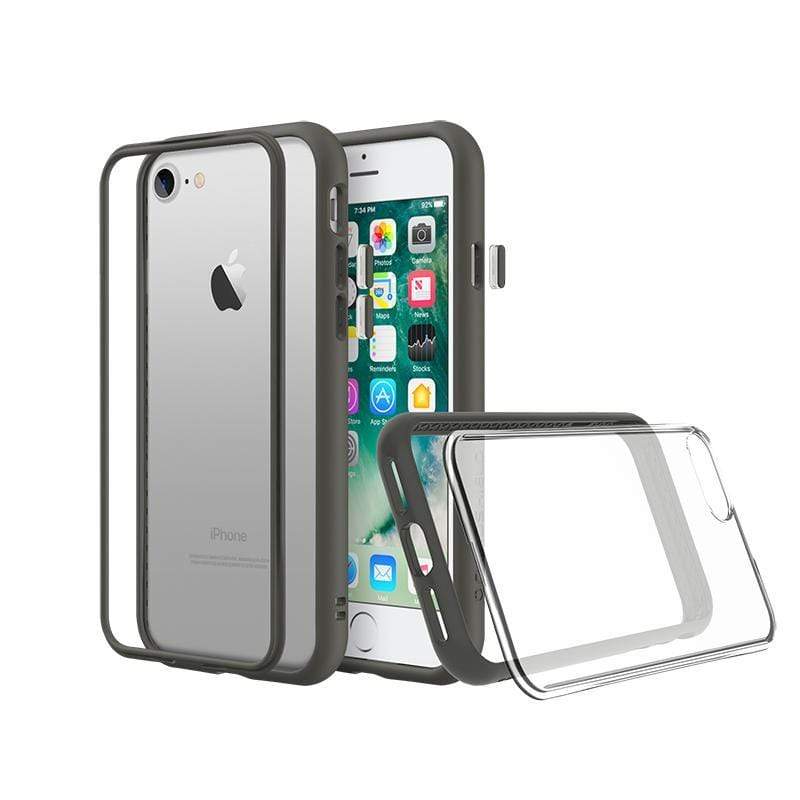 RhinoShield Mod NX iPhone SE / 8 / 7 / Plus Boleh Disesuaikan Penyerap Kejutan Sarung Pelindung Tugas Berat - Bampar Kalis Kejutan dengan Belakang Jelas