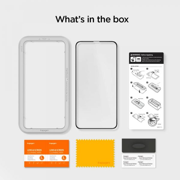 Spigen AlignMaster Glas.tR iPhone 11 / 11 Pro / 11 Pro Max / XR / XS / XS Max Alignment Kit Full Cover Tempered Glass Screen Protector