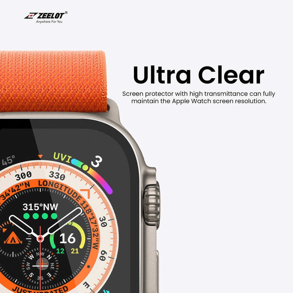 Zeelot PIshield Tempered Glass Screen Protector for Apple Watch Ultra 49mm