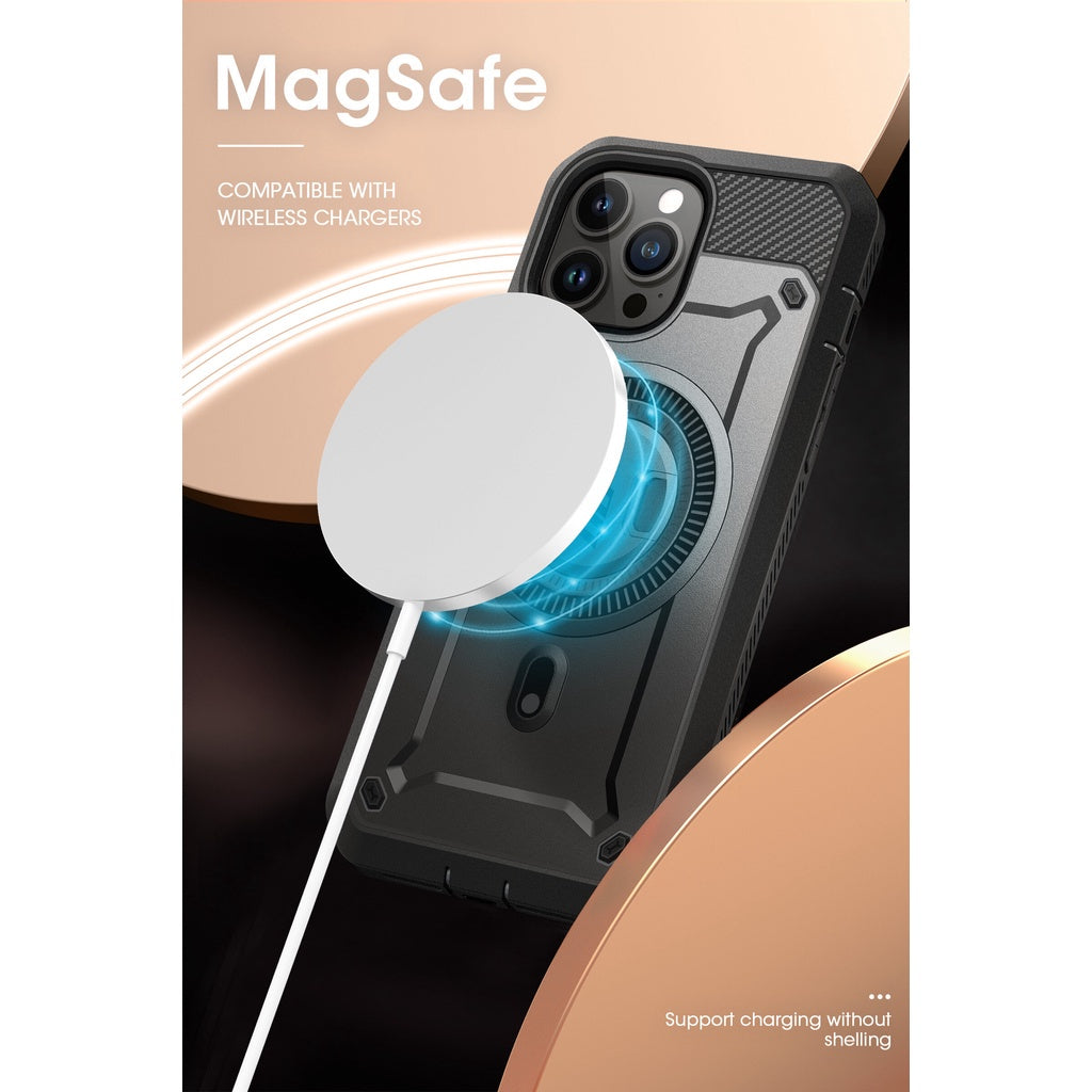 SUPCASE Unicorn Beetle Pro Mag Case untuk iPhone 14 Pro / Max / Plus MagSafe Lasak Pelindung Skrin Terbina Dalam Kickstand