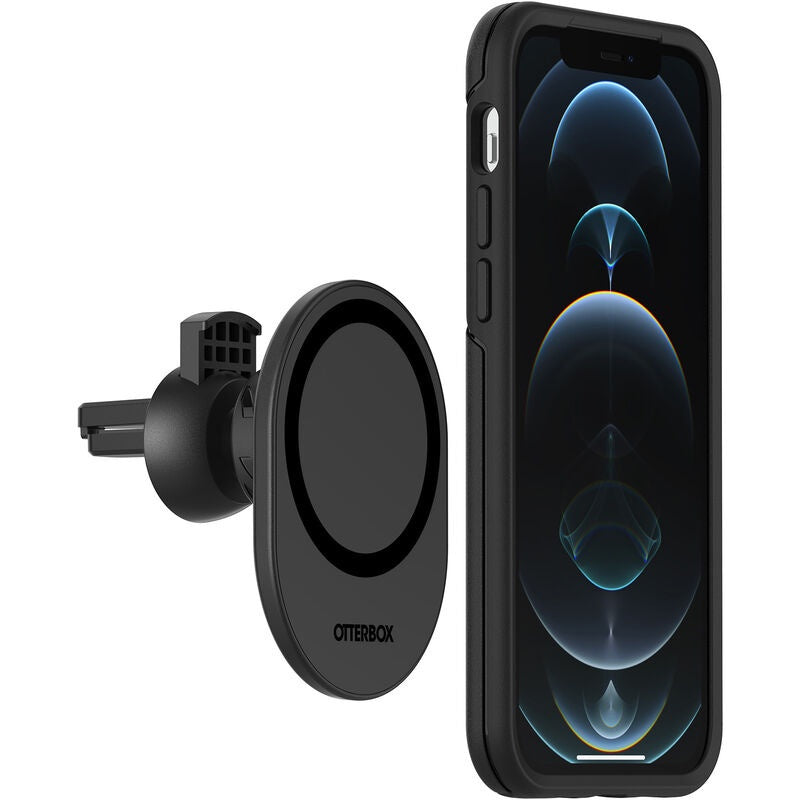 OtterBox Car Vent Mount Charger Magsafe Compatible For iPhone 14 / 13 / 12 Pro Max MagSafe - Black