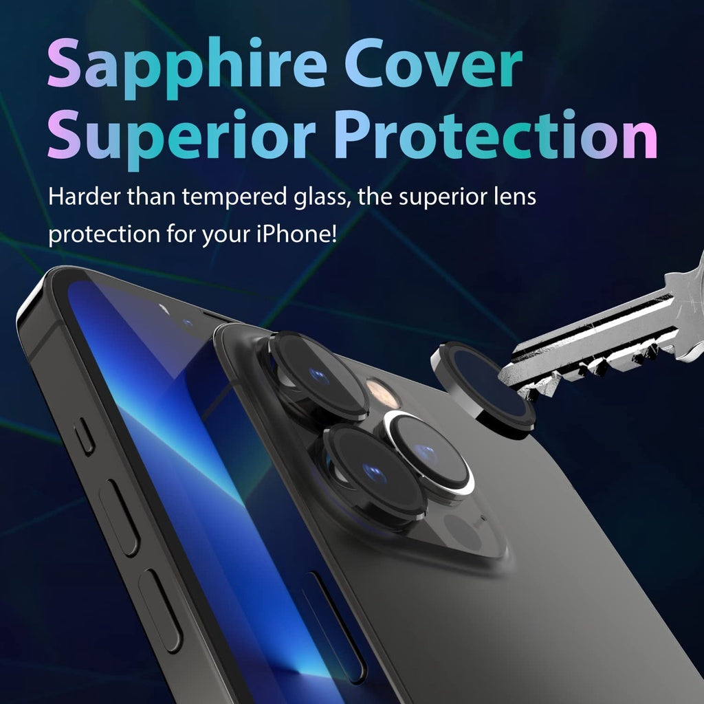 SwitchEasy LenzGuard Sapphire Lens Protector Serasi untuk iPhone 14 Pro / Pro Max Pelindung Skrin