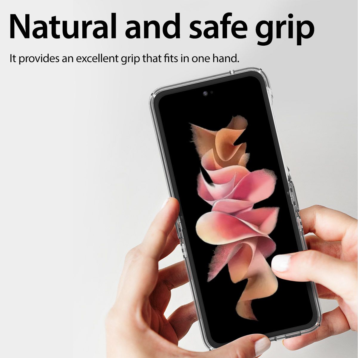 Araree NUKIN 360 Samsung Galaxy Z Flip 3 5G(2021) Crystal Clear Sarung Lutsinar Keras Polikarbonat Ringan - Jelas