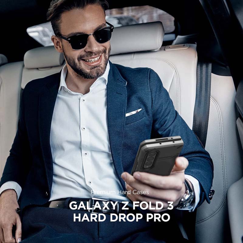 VRS Design Hard Drop for Galaxy Z Fold 3, Sturdy Case Compatible with Galaxy Z Fold 3 5G (2021)