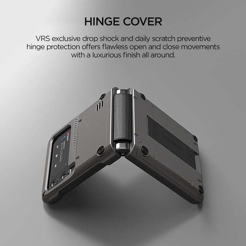 VRS Design QuickStand Active for Galaxy Z Flip 3, Sturdy Kickstand Case Compatible with Galaxy Z Flip 3 (2021)