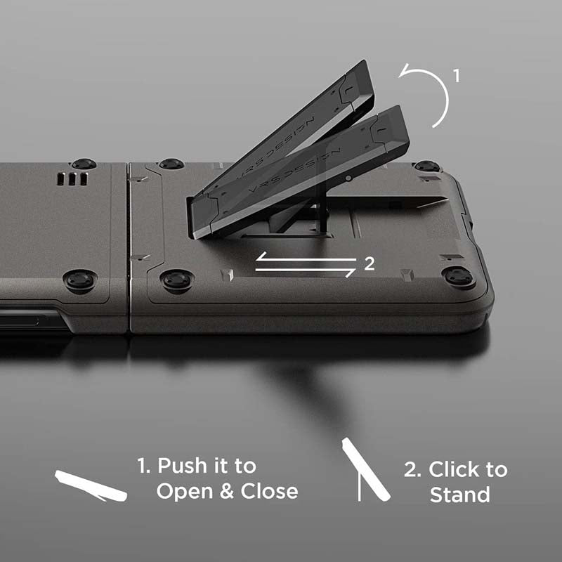 VRS Design QuickStand Active for Galaxy Z Flip 3, Sturdy Kickstand Case Compatible with Galaxy Z Flip 3 (2021)