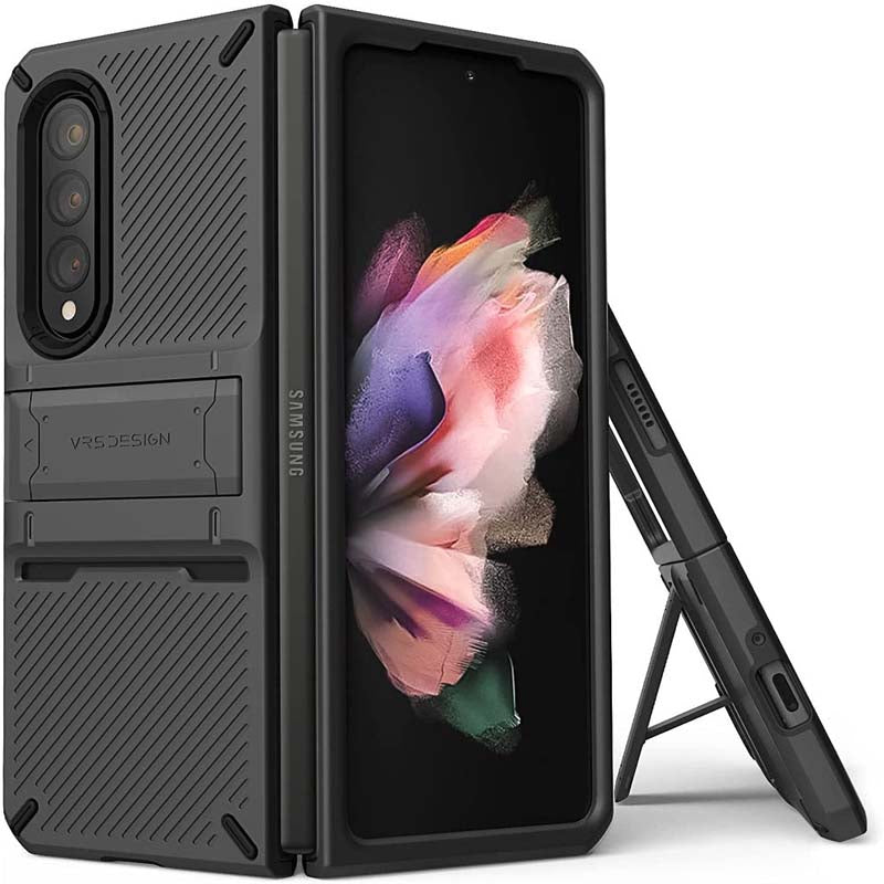 VRS Design QuickStand Pro for Galaxy Z Fold 3, Durable Kickstand Case Compatible with Galaxy Z Fold 3 5G (2021)