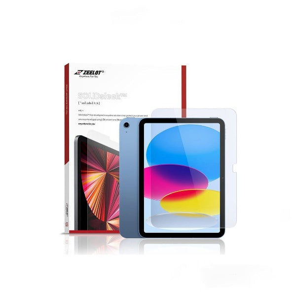 ZEELOT SOLIDsleek 2.5D Pelindung Skrin Kaca Terbaja untuk iPad 10th Gen 10.9" (2022)