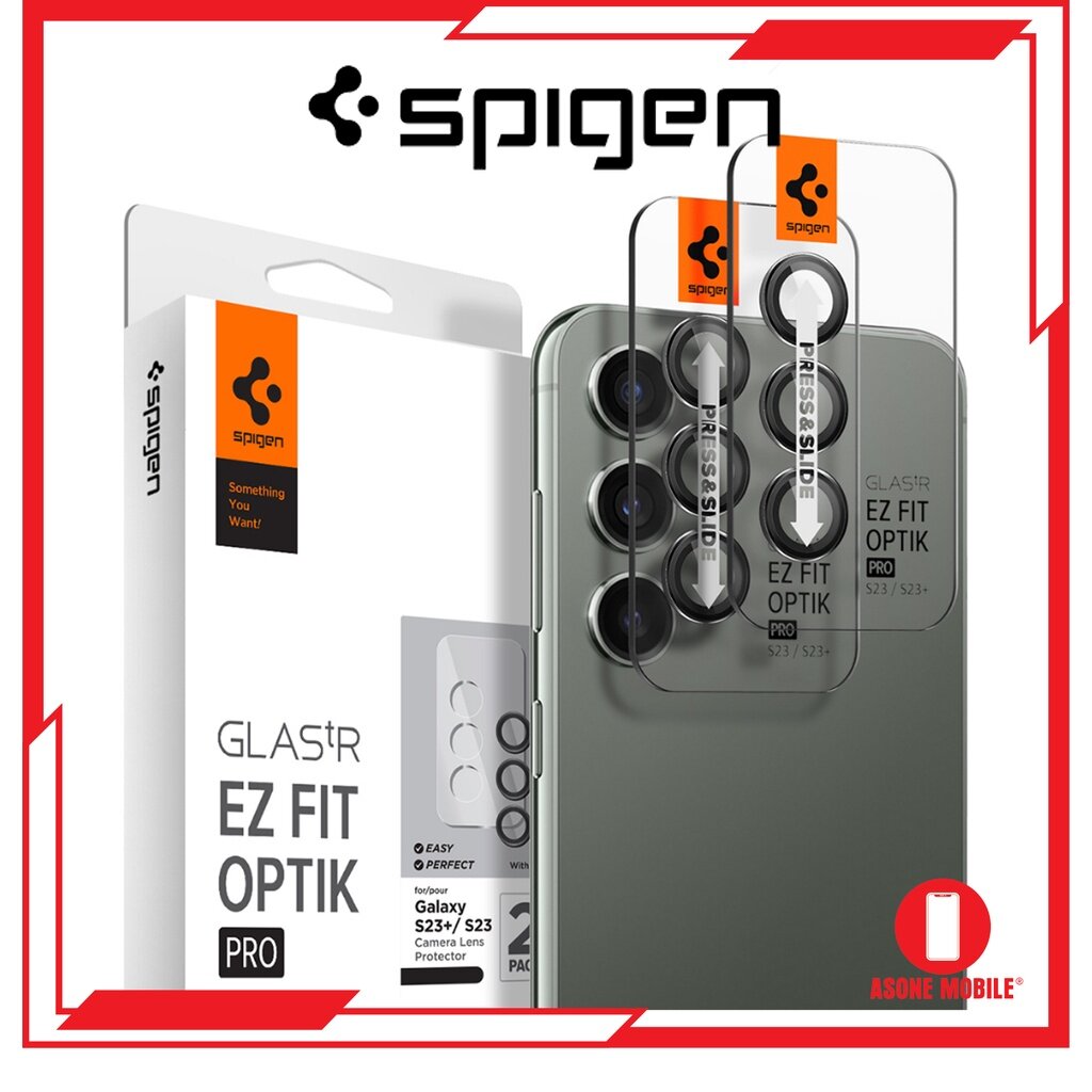 Spigen Galaxy S23 Plus/S23 Camera Lens Protector EZ Fit Optik Pro (2 Pack)
