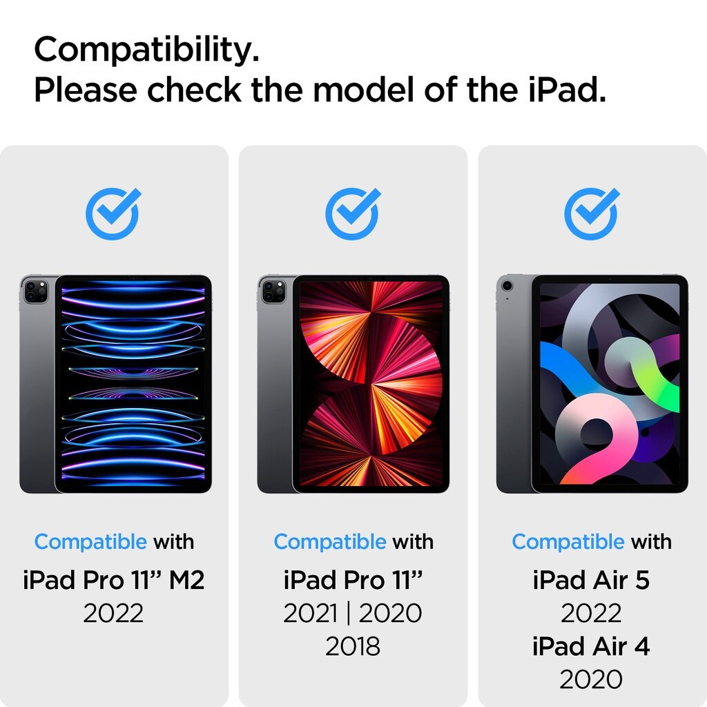 Spigen iPad Pro 11" 2022/2021/2020/2018 Tempered Glass iPad Air 10.9" Screen Protector GLAS.tR Slim 2022/2020