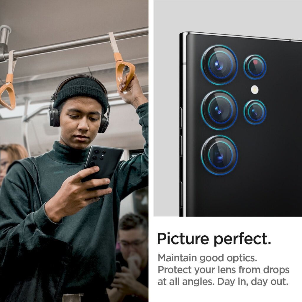 Spigen Galaxy S23 Ultra Camera Lens Protector EZ Fit Optik Pro (2 Pack)