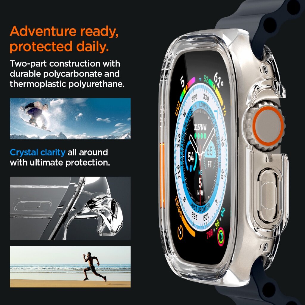Spigen Apple Watch Series Ultra Case (49mm) Ultra Hybrid iPhone Case Cover