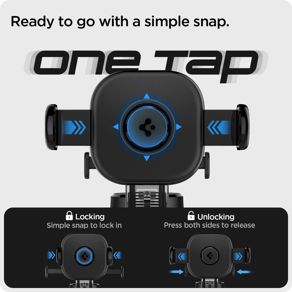 Spigen OneTap UTS35 Car Mount Universal Car Phone Holder Dashboard Phone Stand Holder Windshield Car Accessories