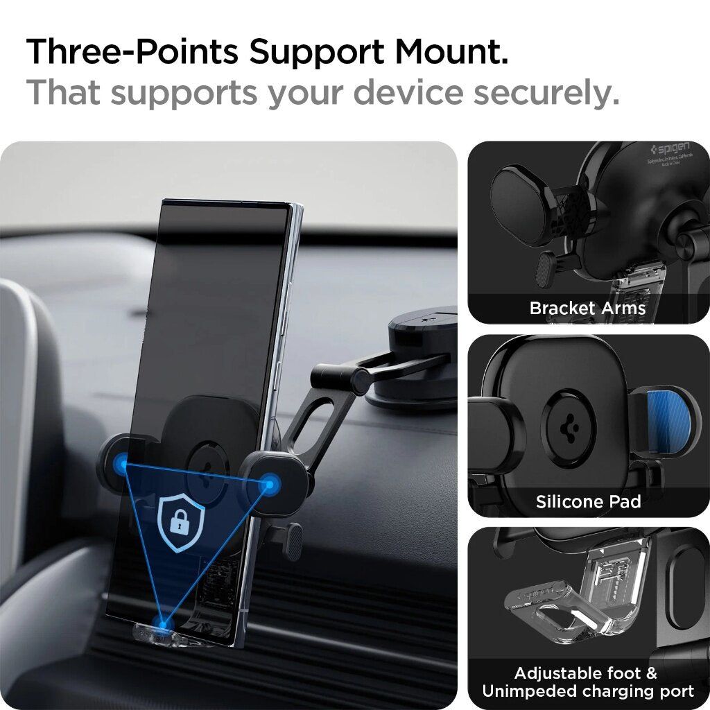 Spigen OneTap UTS35 Car Mount Universal Car Phone Holder Dashboard Phone Stand Holder Windshield Car Accessories