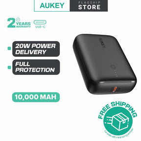 Aukey PB-N83S 20W USB C PD & USB QC3.0 SCP 10000mAH Mini Power Bank