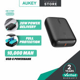 Aukey PB-N83S 20W USB C PD & USB QC3.0 SCP 10000mAH Mini Power Bank