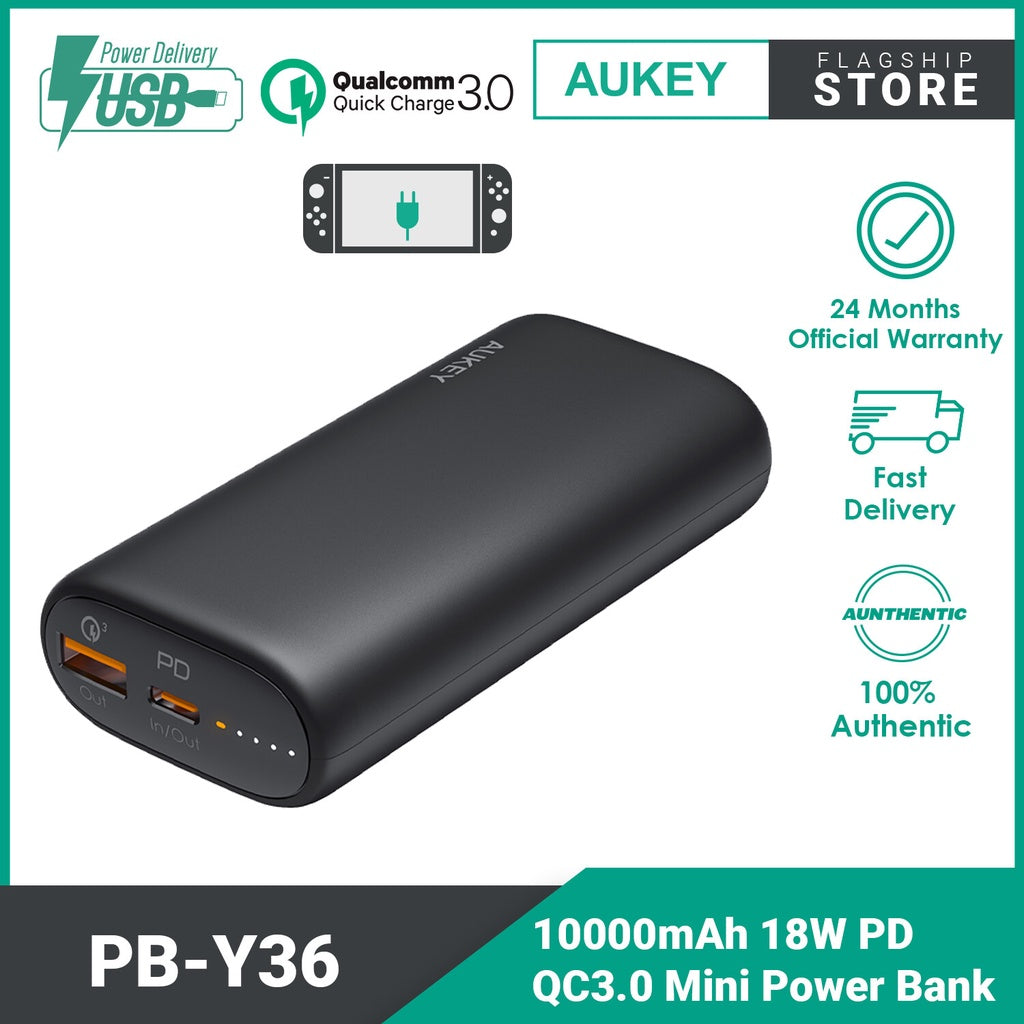 Aukey PB-Y36 Sprint Go Mini 10000mAh PD Power Bank