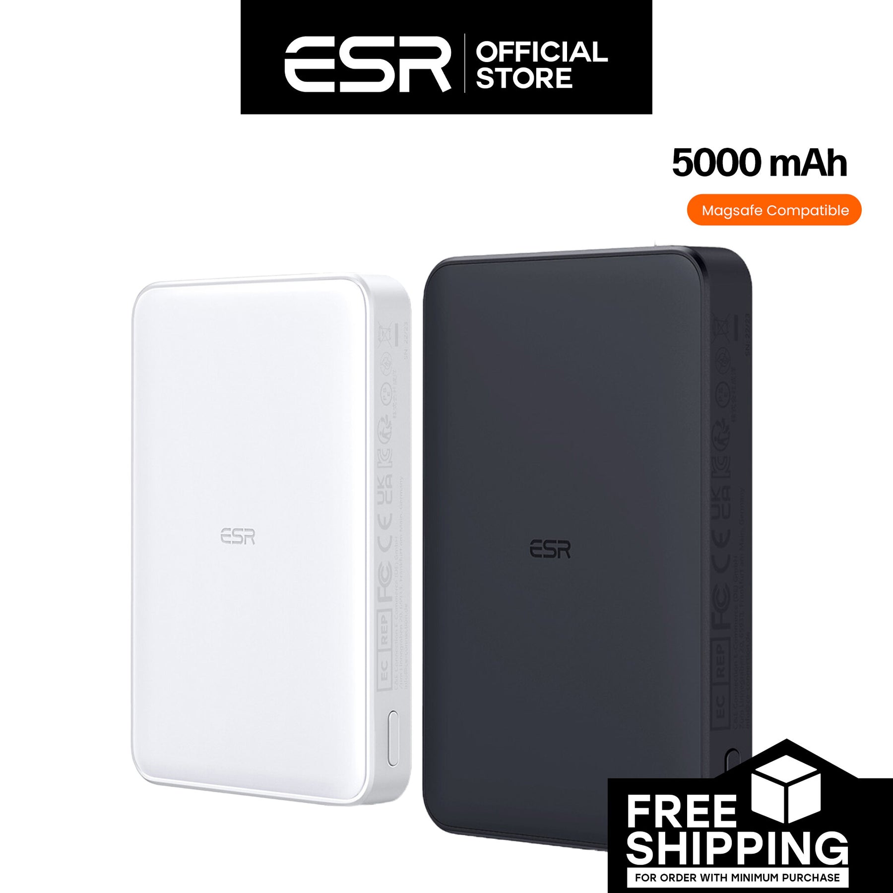 ESR HaloLock 5000mAh 7.5W Mini Wireless Charging Power Bank