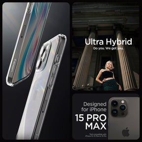 Spigen Ultra Hybrid / Crystal Hybrid for iPhone 15 Pro / Pro max Case